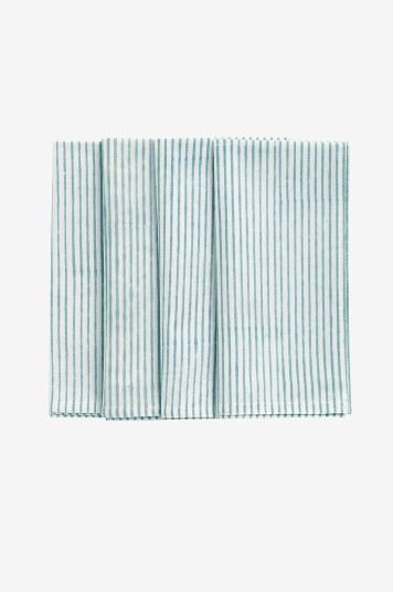 ChamoiServietter Stripe 4 pakning   Blå