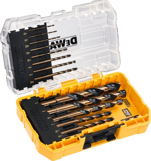 Dewalt Metallborsett 14 Deler Black & Gold HSS G i Tough Case Dewalt Metallborsett 14 Deler Black & Gold HSS G i Tough Case