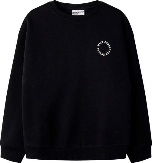 Name It Collegegenser Noos NkfRia Black/Antique White Tryk Name It 6 år (116) Collegegenser Hvit Svart