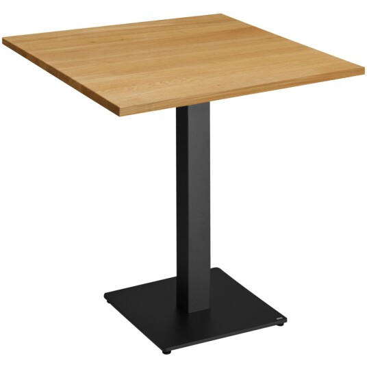 VEGA Bord Kentucky 80x80x75 eik; 80x80x75 cm LxBxH; Bordplate Eik/Natur Ramme Svart; Kvadratisk VEGA Bord Kentucky 80x80x75 eik; 80x80x75 cm LxBxH; Bordplate Eik/Natur Ramme Svart; Kvadratisk