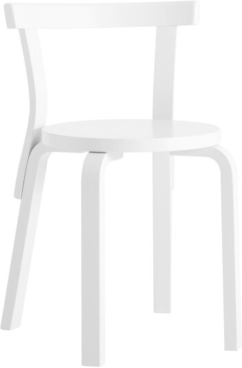 Artek - Chair 68 White Lac Spisestoler Alvar Aalto Hvit Tre