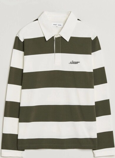 Samsøe Samsøe Kevin Barstriped Rugger Forest Night/White