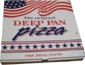 Pizzaæske 41X41x5 Cm Hvid Med Tryk Deep Pan,100 Stk/Krt