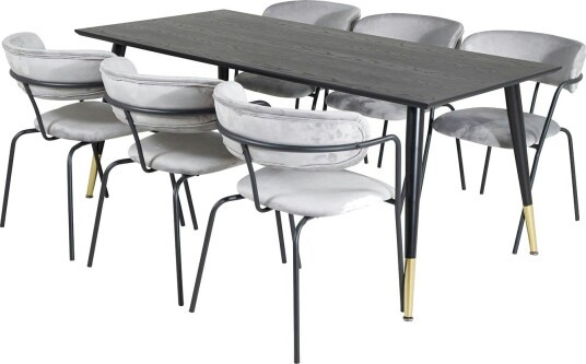 Spisegruppe Venture Home Dipp med 6 Arrow Stoler