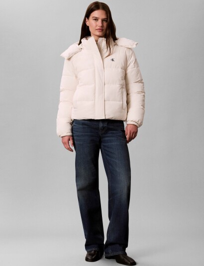 Calvin Klein Jeans Matte Mw Short Puffer Cream M
