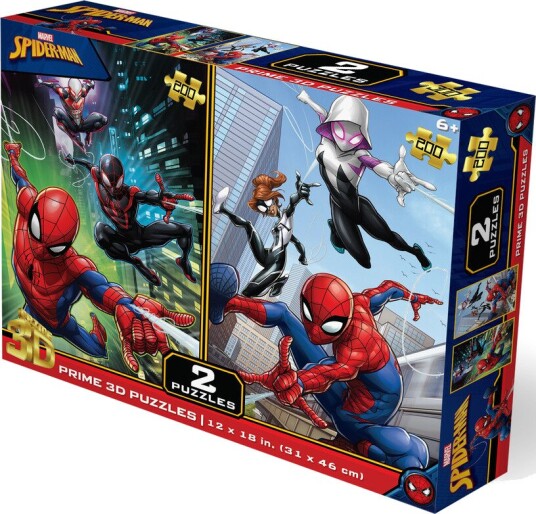 Marvel SpiderMan 2Pack contains 2 x 200pc 12x18 in 3D Lenticular Puzzles Marvel SpiderMan 2Pack contains 2 x 200pc 12x18 in 3D Lenticular Puzzles