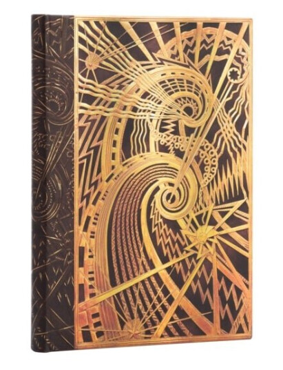 The Chanin Spiral New York Deco Midi Unlined Hardcover Journal