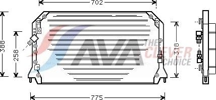 Kondensator, klimaanlegg AVA COOLING SYSTEMS TO5253