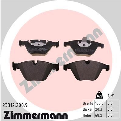 Bremseklosser ZIMMERMANN 23312.200.9