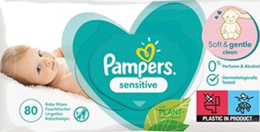 Pampers Sensitive Våtserviett 80-Pakk