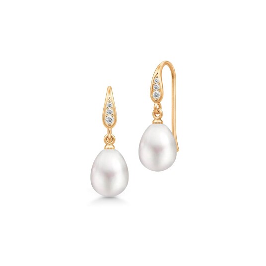 JULIE SANDLAU Ocean Earrings Gold/White |Vit |One Size JULIE SANDLAU Ocean Earrings Gold/White |Vit |One Size