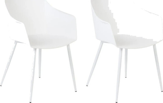 Matsalsstol Beliani Fonda set om 2 White -