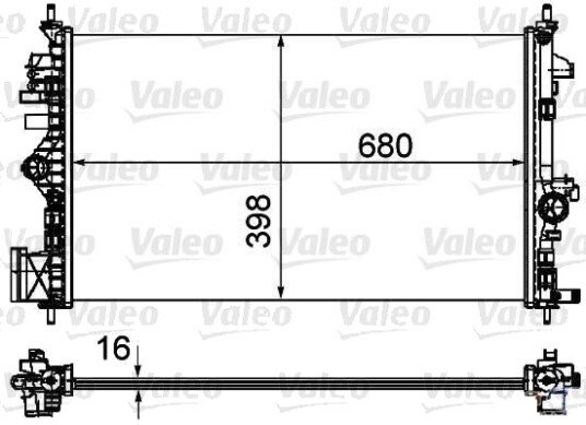 Radiator motorkjøling VALEO 735485 Radiator motorkjøling VALEO 735485