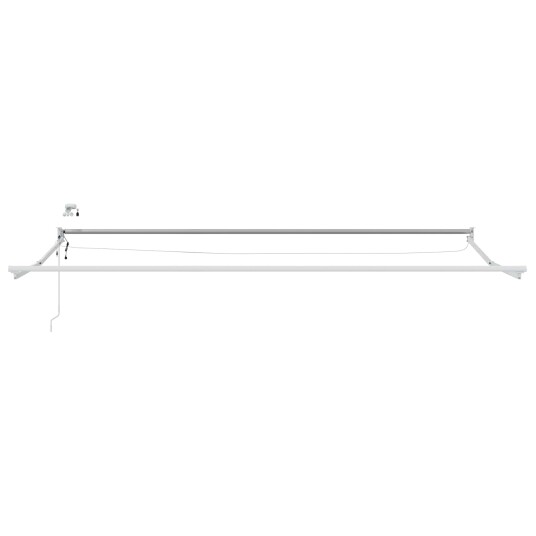  Elektrisk uttrekkbar markiseramme Hvit 4,5 × 3 m Aluminium