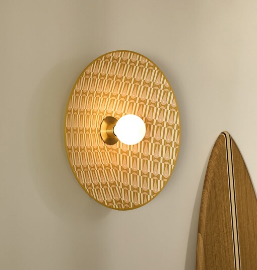 Vegglampe MARKET SET Gatsby dimmbar Beige Stue Stoff / Tekstil Design Beige