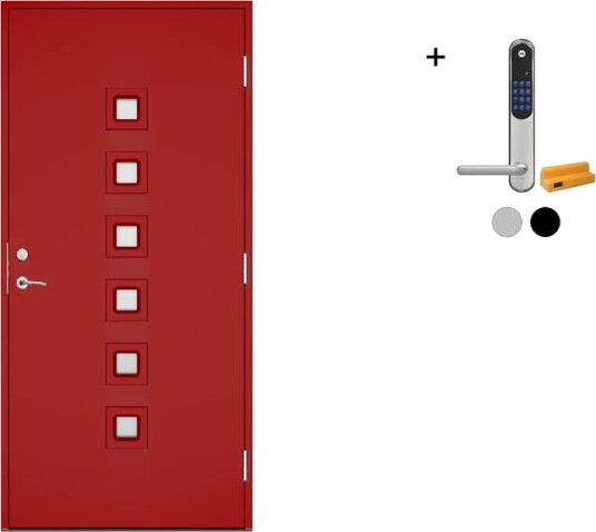 Ytterdør Swedoor Clever-Line+ Kvill med Yale Doorman Classic Home