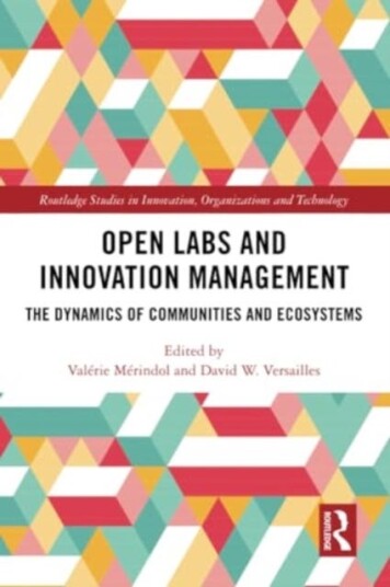 Open Labs and Innovation Management The Dynamics of Communities and Ecosystems