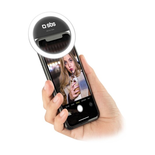 SBS LED Selfie Ringlys med Universalklype for Mobil