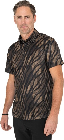 Func Factory Printed Golf pologenser herre Black Wood (872) Small Func Factory Printed Golf pologenser herre Black Wood (872) Small