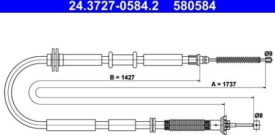 Bremsewire ATE 24.3727 0584.2