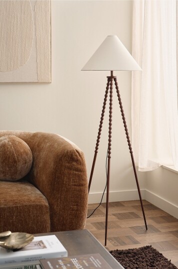 Ellos Home Gulvlampe Spira Brun