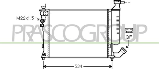 PRASCO CI420R024 Radiator motorkjøling