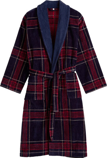 Gant Holiday Check Robe   Navy   L