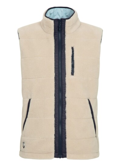 WoolLand Nusfjord Fleece Vest Herre Beige L