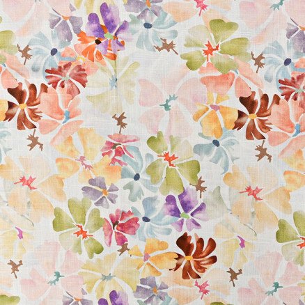 Balsløw Lin/Viskose Jersey Stoff 1957 Blomster 50cm