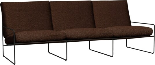 Desert 3 Seter Sofa Sort / Kastanje