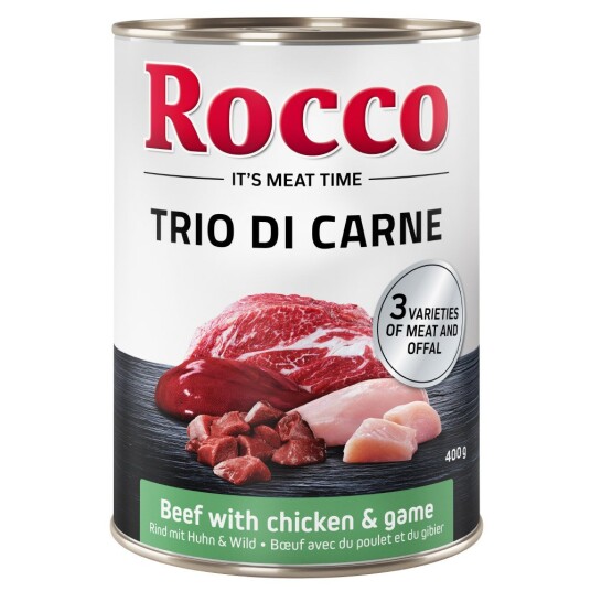 Rocco Classic Trio Di Carne 6 X 400 G Okse Høns & Vilt