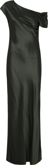Ahlvar Gallery Yuni Satin Dress WOOD L