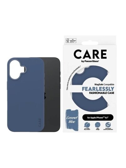 CARE by PanzerGlass Fashion MagSafe Mobildeksel for iPhone 16 - Coronet Blå