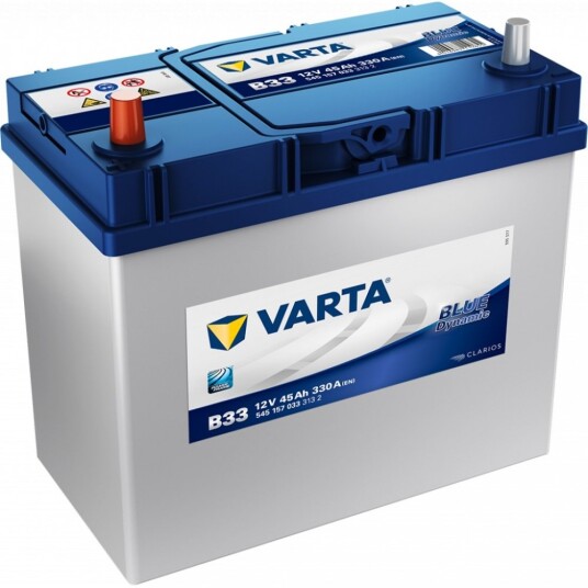 VARTA Blue Dynamic Batteri 12V 45AH 330CCA (238x129x200/227mm) +venstre B33. VARTA Blue Dynamic Batteri 12V 45AH 330CCA (238x129x200/227mm) +venstre B33.