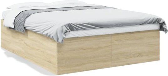 Sengeramme sonoma eik 160x200 cm konstruert tre 8721102615498