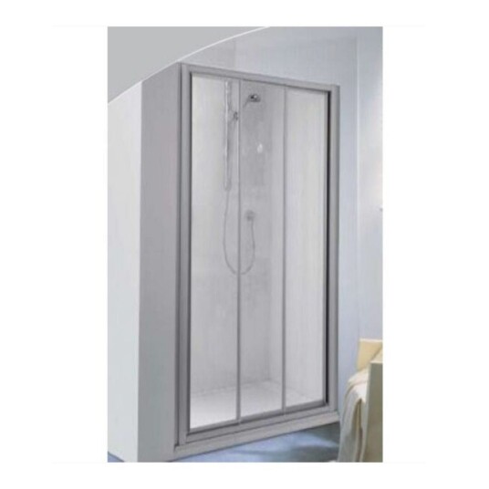 Palme BD Drive Skyvedør Nisje Hvit Matt / 100cm Klart Glass