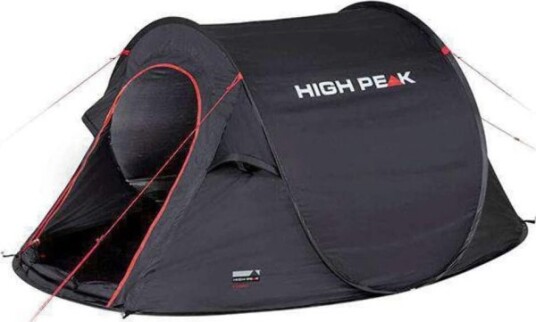 High Peak Vision 2 Tunneltelt 1,86 Kg for 2-3 personer - Svart