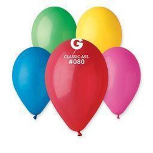 Gemar lateksballonger flerfarget / Mix Farger 30 cm 50 stk