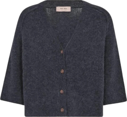 MOS MOSH Kardigan mmThora Lizet Knit Blå