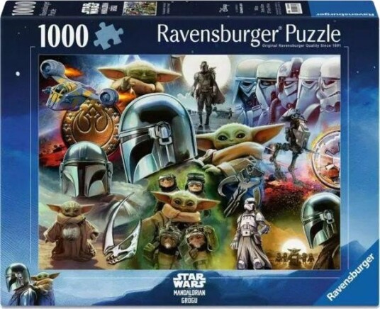 Ravensburger Star Wars Puslespill 1000 Brikker The Mandalorian Og Grogu