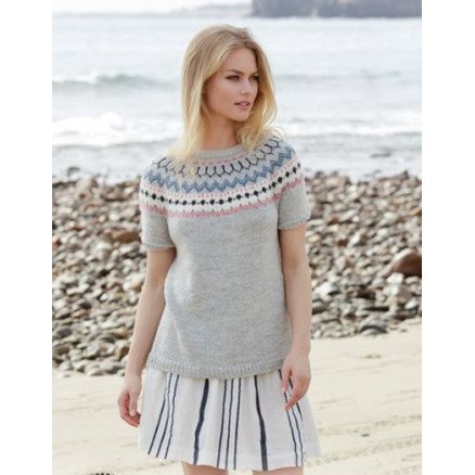 Â MinaÂ by DROPS Design Topp Strikkeoppskrift str S XXXL