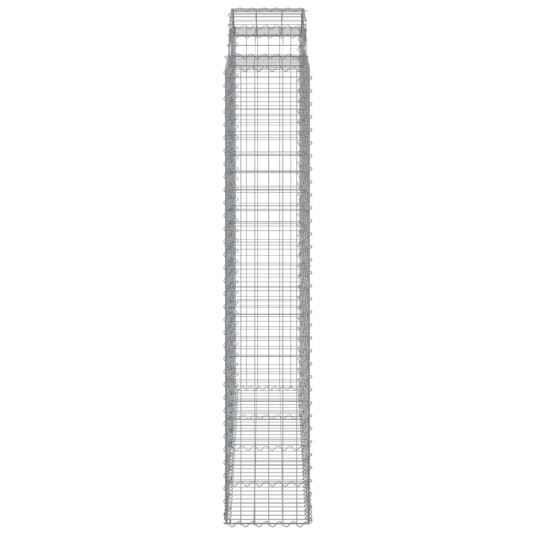 Gabionkurver buede 10 stk 200x50x220/240 cm galvanisert jern Gabionkurver buede 10 stk 200x50x220/240 cm galvanisert jern