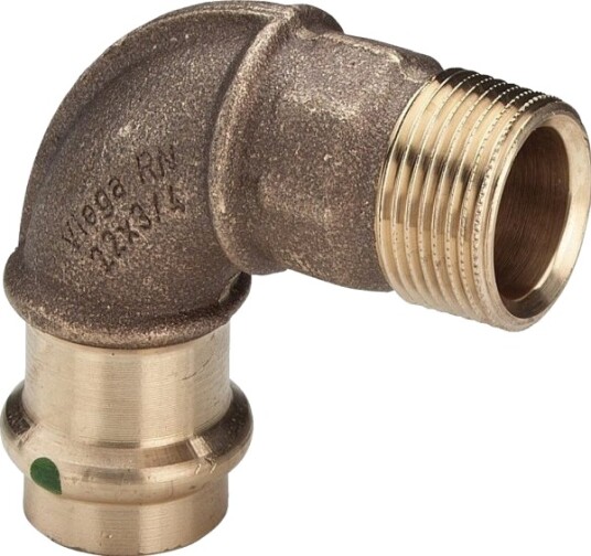 Viega Sanpress Bøjning ¾"X18mm 90 Grader,Af Rødgods Sc-Contur Sc-Contur Med Muffe/Nippel