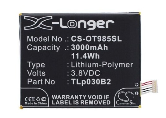 Alcatel OT-7049D batteri (3000 mAh 3.8 V)