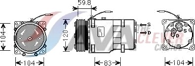 AC kompressor AVA COOLING SYSTEMS RTAK402