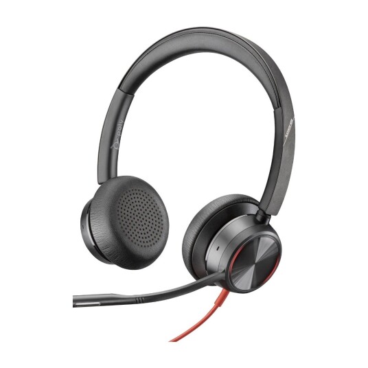 Poly Blackwire 8225 - Blackwire 8200 Series - Hodesett - On-Ear - Kablet - Aktiv Støydemping - Usb-C - Svart - Certified For Microsoft Teams, Uc-Sertifisert
