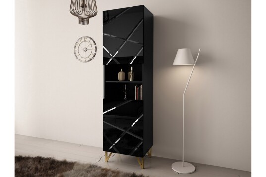 Mintiz Vitrineskap 55x199 cm Svart