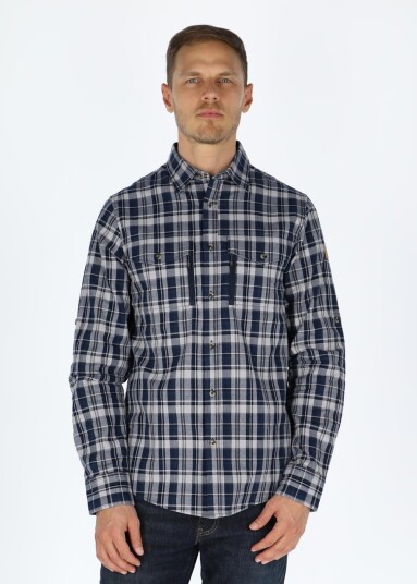 Swedemount Nordkap Trekking Shirt Navy Check S Langarmede Skjorter Swedemount Nordkap Trekking Shirt Navy Check S Langarmede Skjorter