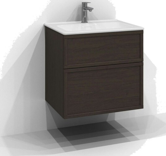 Svedbergs Poem Ramme Servantskap D45 med 2 Skuffer Brun ask / 60cm