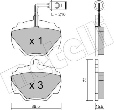 METELLI 22 0353 1 Bremseklosser